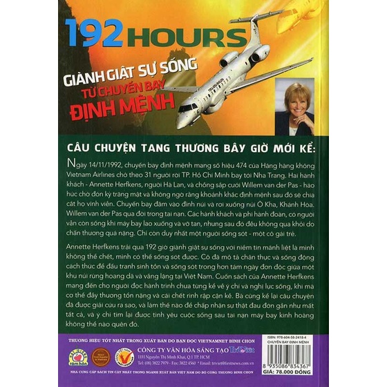 Sách 192 Hours Giành Giật Sự Sống Từ Chuyến Bay Định Mệnh