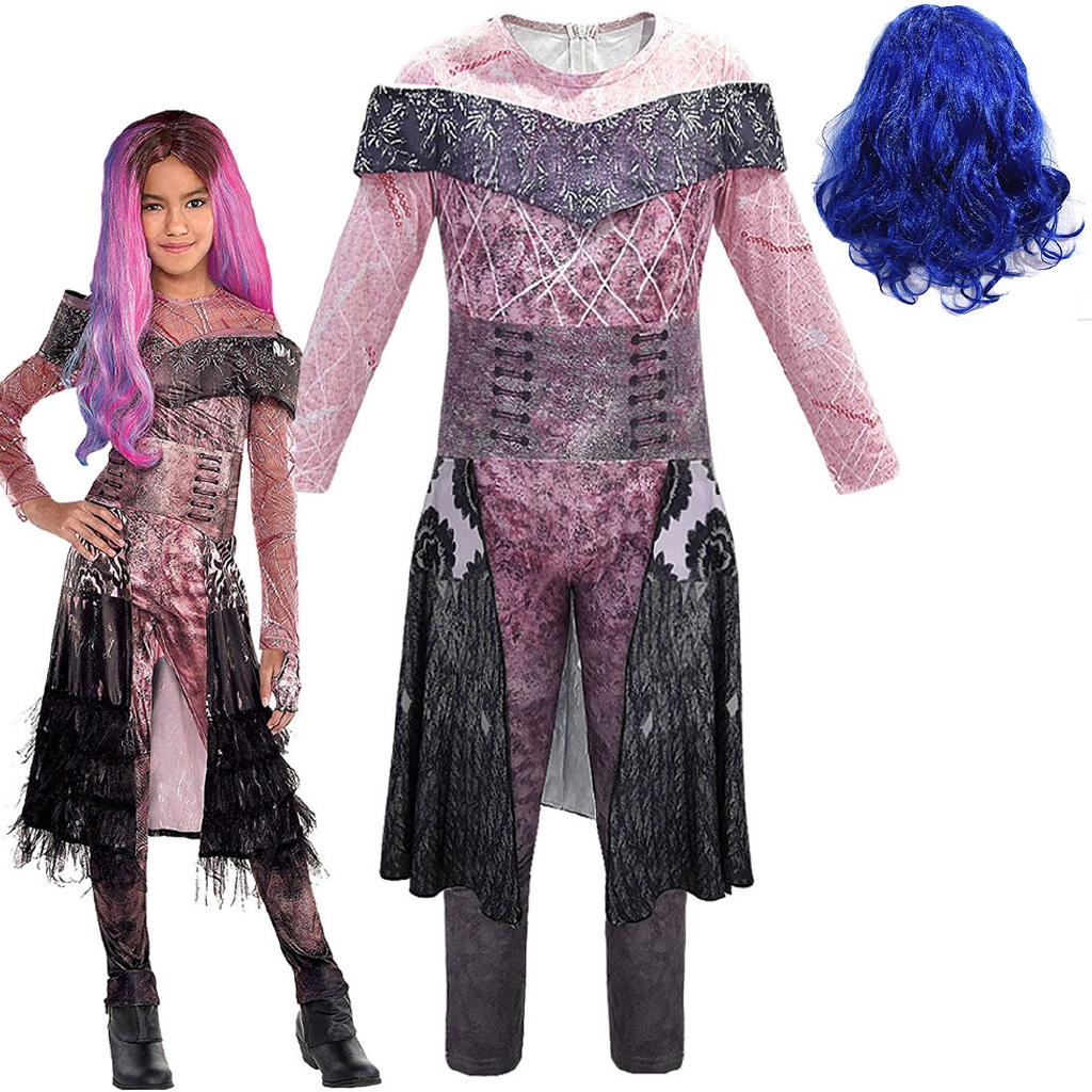 Nữ hoàng Audrey Hậu duệ 3 Evie Mal Cosplay cô gái Trang phục Halloween cho bữa tiệc dành cho trẻ em