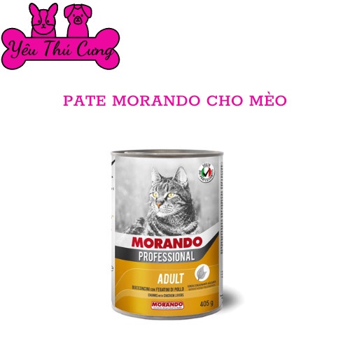 Pate cho mèo Morando, Pate cho tất cả các giống mèo lon 400gr nhiều vị-YÊU THÚ CƯNG