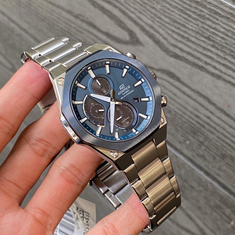 Đồng hồ nam Casio Edifice EFS-S570DB-2A Khuyến mãi giá rẻ - Kích thước vỏ : 49×44×9,7mm