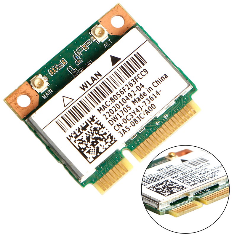 Thẻ Wifi Intel Không Dây Cn-0C3Y4J Cho Dell Dw1705