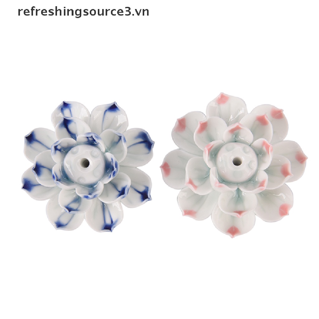 Đế Đốt Trầm Hương Bằng Sứ Hình Hoa Sen Độc Đáo Có 1 / 3