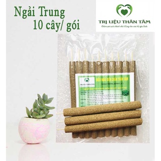Nhang ngải cứu hội quán diện chẩn100% tự nhiên 10 cây / gói ( điếu ngải diện chẩn)