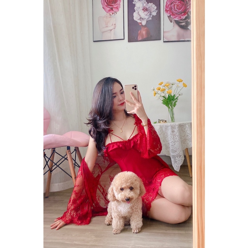 (M.60) Váy ngủ sexy cao cấp Đầm mặc nhà gợi cảm quyến rũ