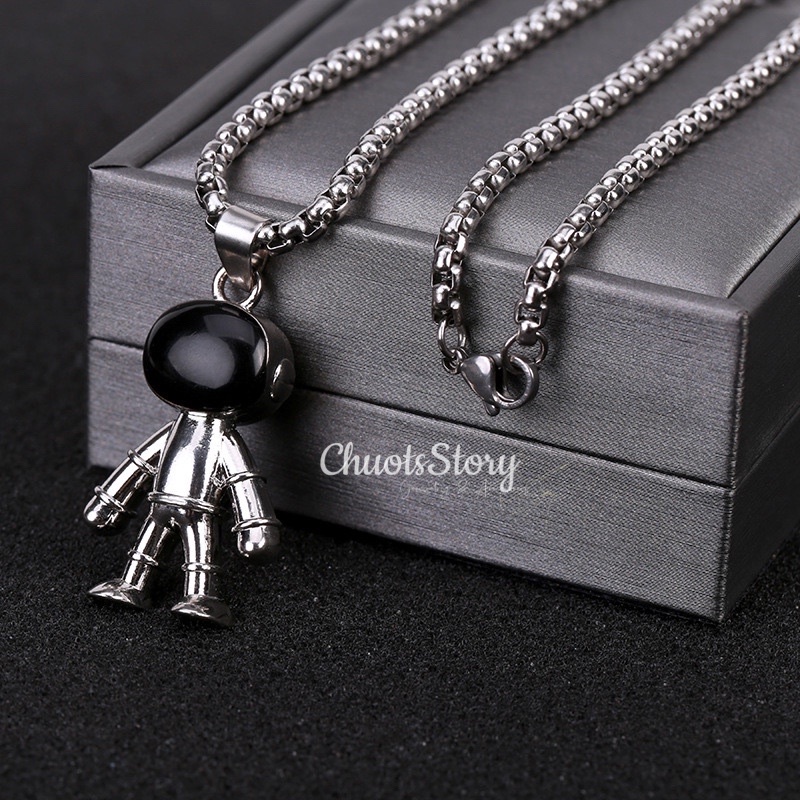 Vòng cổ titan không gỉ hình phi hành gia, dây chuyền nam nữ unisex cá tính- VCT0010 - ChuotsStory