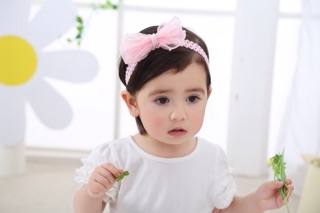 Băng đô ren kết nơ voan