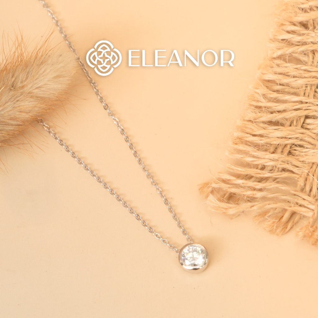 Dây chuyền nữ Eleanor Accessories mặt tròn đính đá phụ kiện trang sức dễ thương