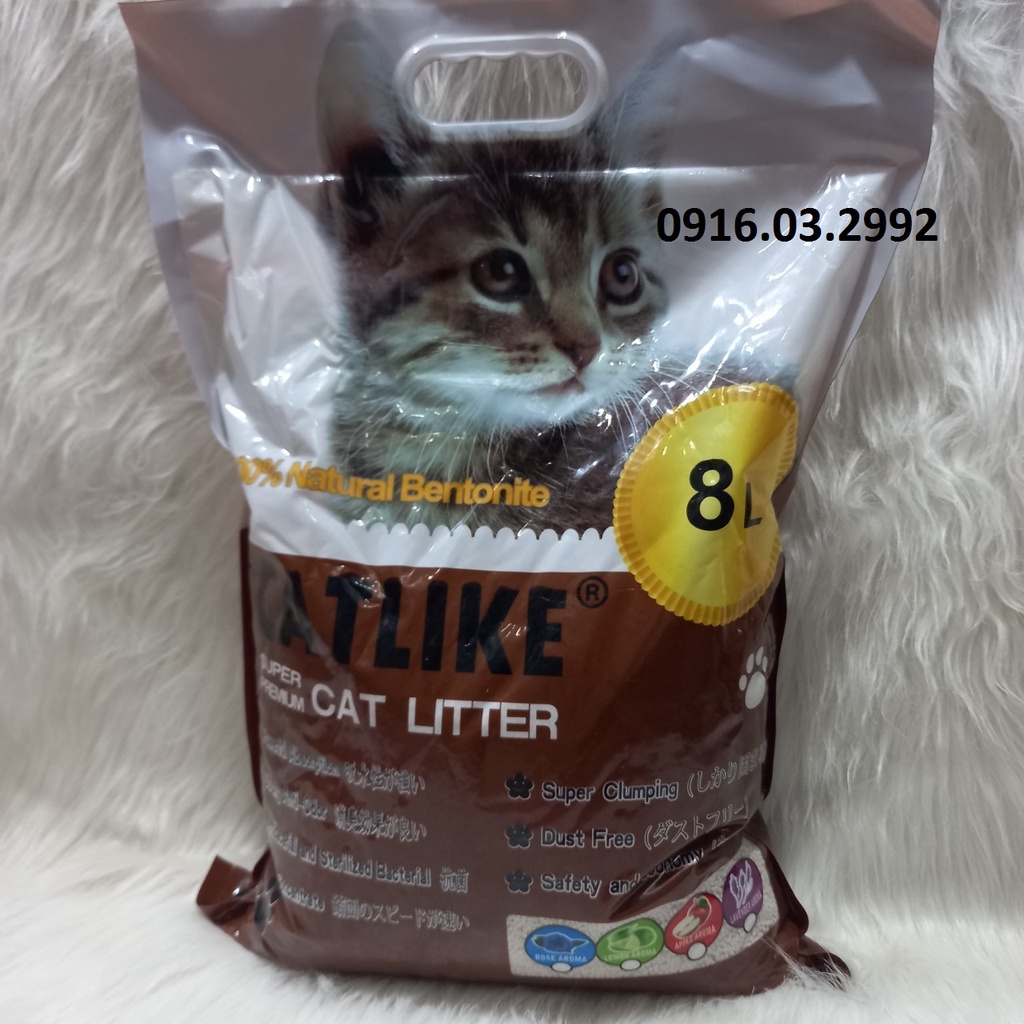 Combo 1 tải cát Like, Cát nhật đen, cát nhật Yuki, Cát Catsme 6 túi 8L hoặc 3 túi 16L