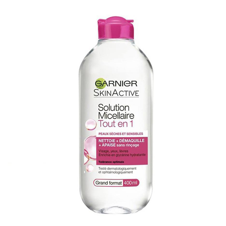 Nước tẩy trang garnier pháp 400ml nắp hồng đậm