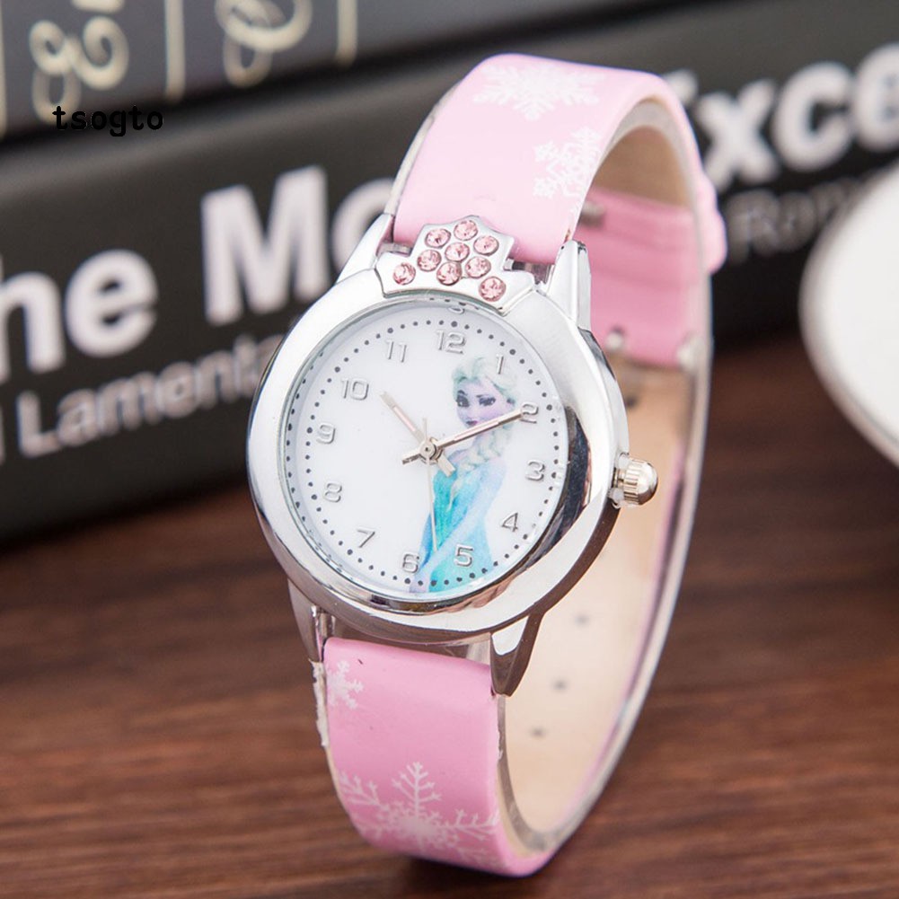 Đồng Hồ Dây Giả Da Đính Đá Hình Công Chúa Băng Giá Cho Bé | BigBuy360 - bigbuy360.vn