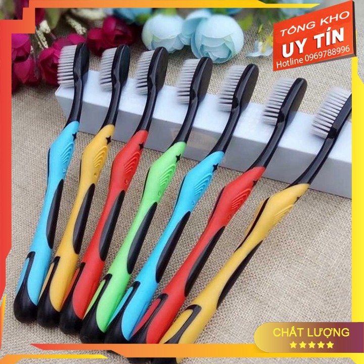 [GIÁ SỈ] SET 4 BÀN CHẢI ĐÁNH RĂNG THAN HOẠT TÍNH  CAO CẤP BOSSI (LOẠI 1)