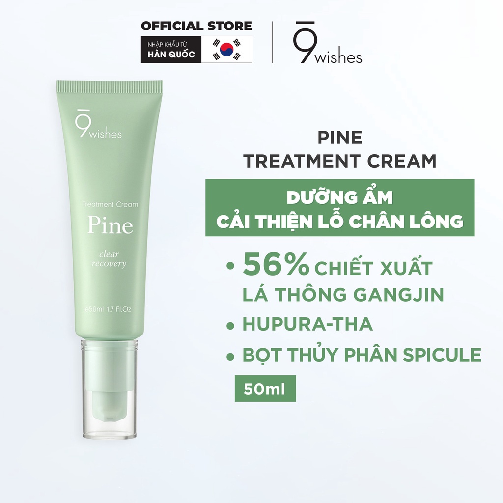 [Tem Chính Hãng] Kem dưỡng phục hồi 9 Wishes Pine Treatment Cream Hàn Quốc 50ml