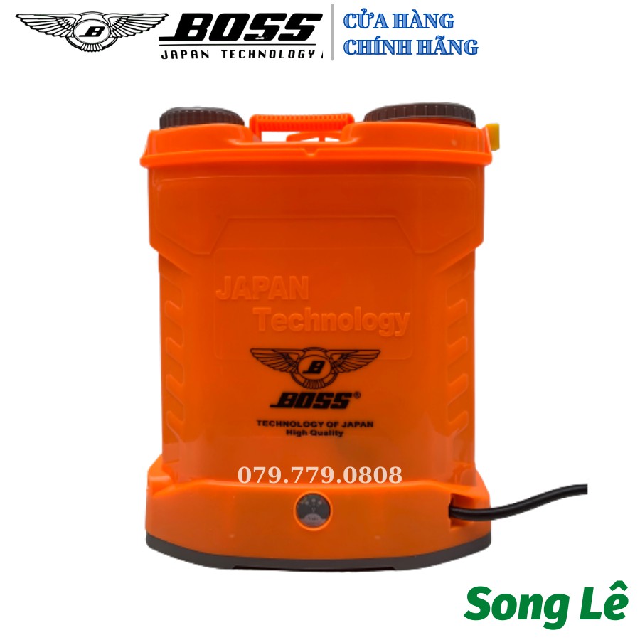 Bình Phun Thuốc Điện BOSS Nhật 20L - 1 Bơm - 12V/8Ah