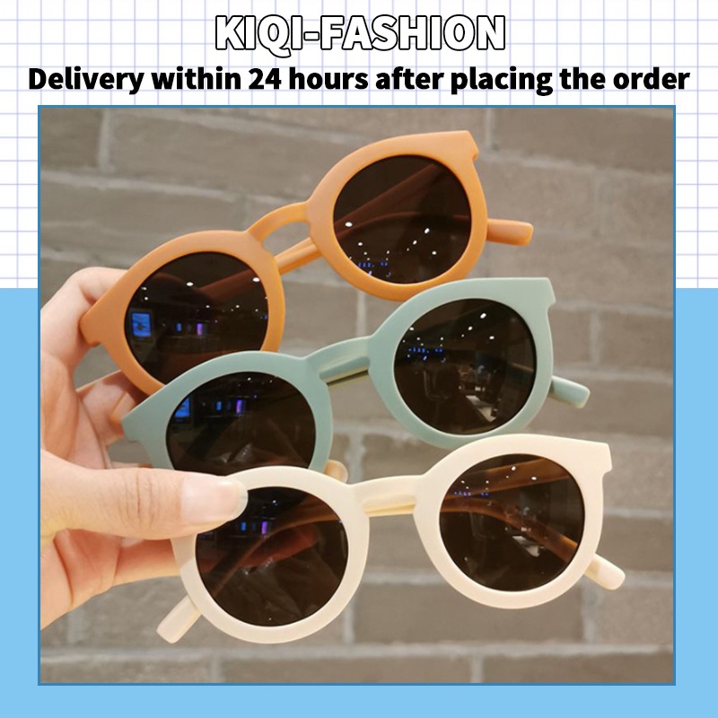 (KIQI-FASHION) COD Kính Mát Gọng Tròn Chống Tia Uv400 Cao Cấp Thời Trang Hàn Quốc Cho Bé