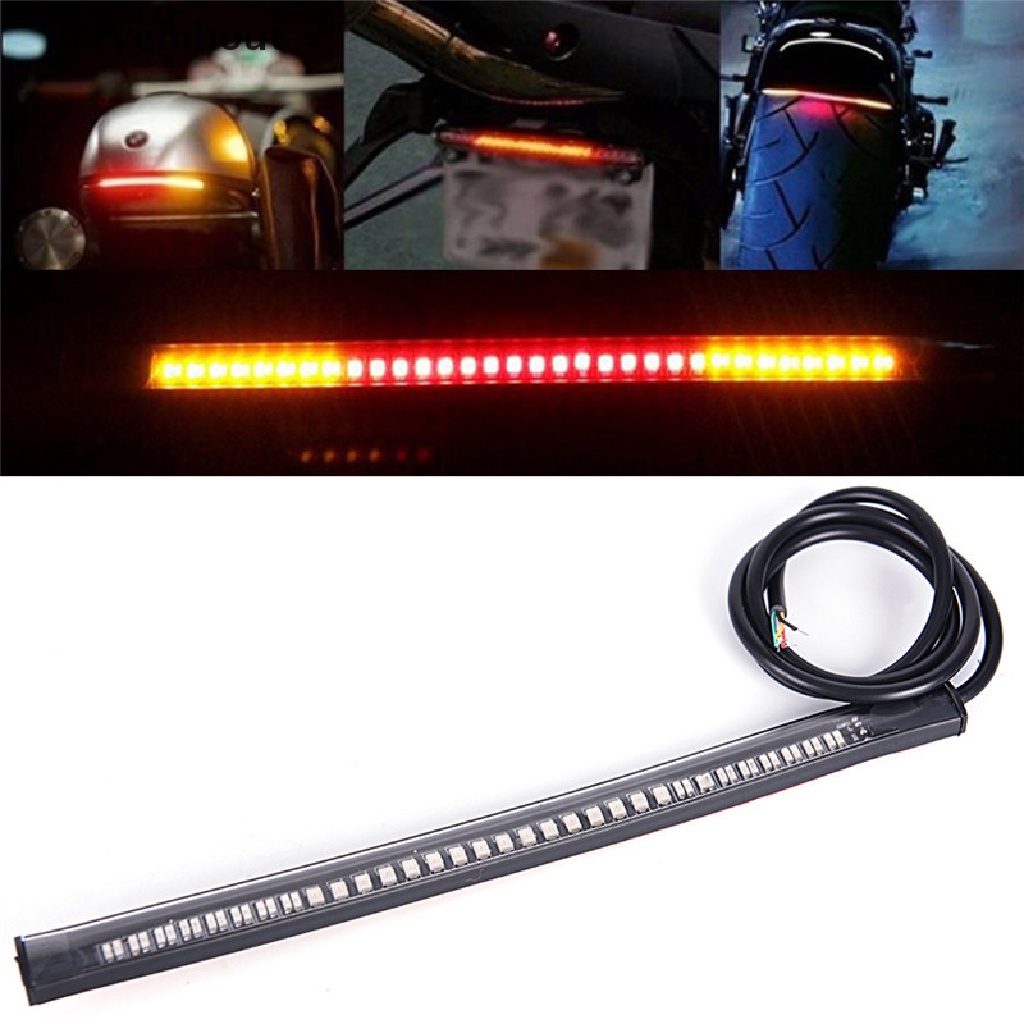 ut 48 SMD LED Motorcycle Motorbike Tail Brake Stop Turn Signal Strip Stop Light n