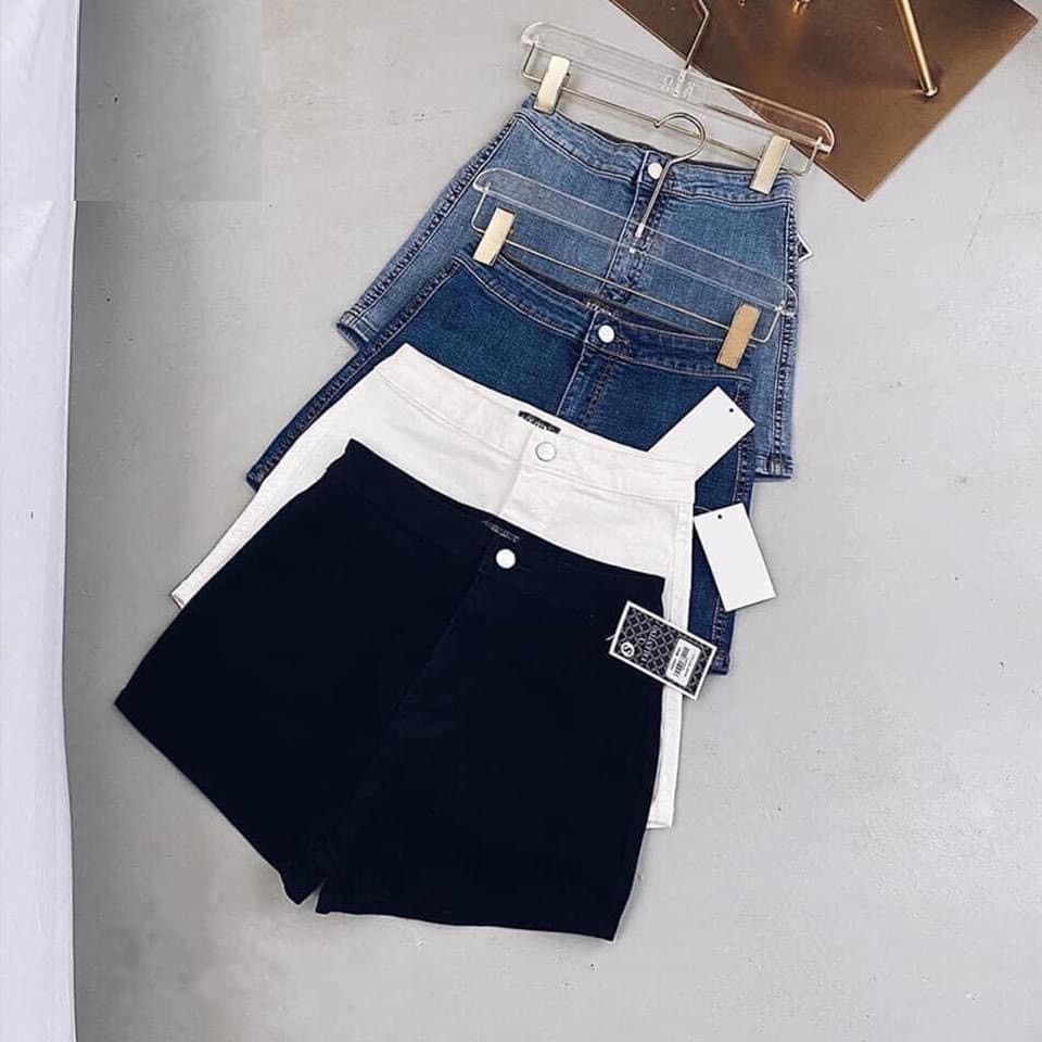 Quần SHORT jean nữ kiểu KHÔNG ĐAI không túi trước chất jean GIÃN tốt ( 5 màu ) s-196