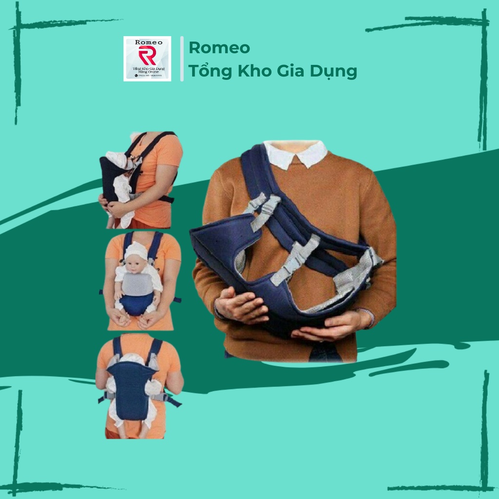 Địu Em Bé 4 Tư Thế Chống Gù Royal / Địu Ngồi Cho Bé, Địu Nằm Em Bé Sơ Sinh, Em Bé Đi Xe Máy / Vải Mềm An Toàn Cho Da