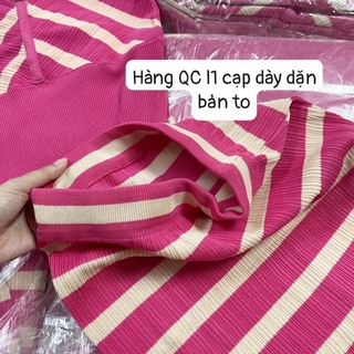 Set len kẻ midi (chất đẹp)