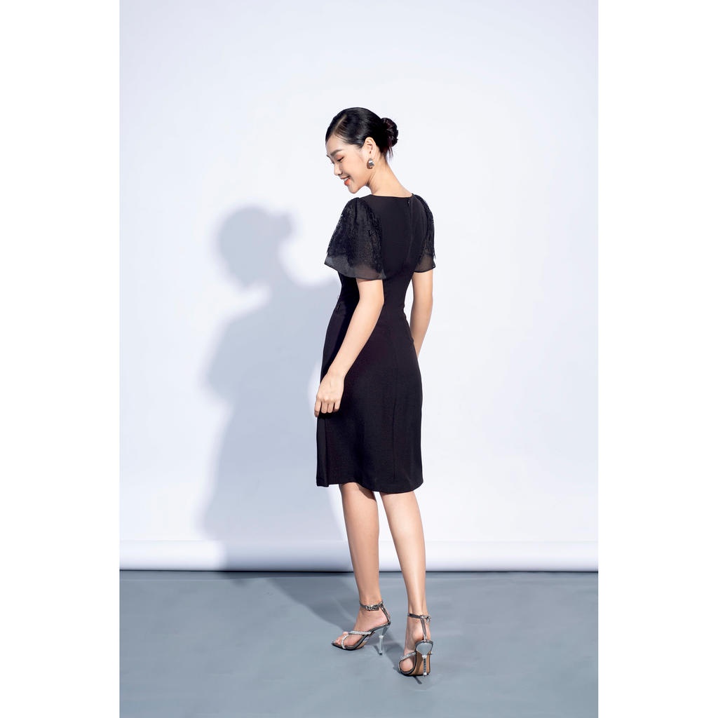 Đầm dáng xòe, cổ vuông, tay dơi MMOutfit M-DA000421199