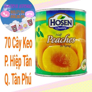 Đào ngâm Hosen đóng hộp lon 825gr