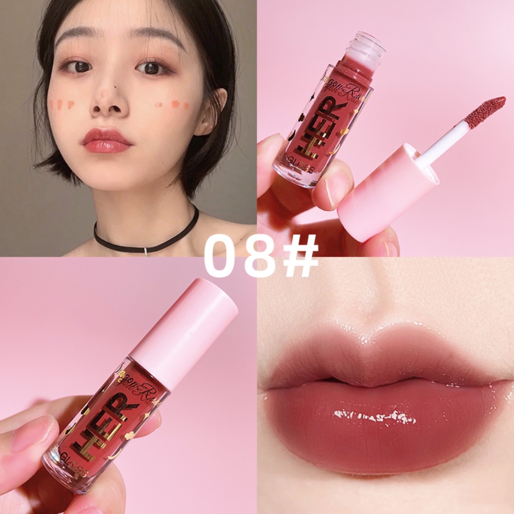 Mirror Lip Glaze White And Easy To Color Son môi không thấm nước Water Glass Lip Gloss1 okase