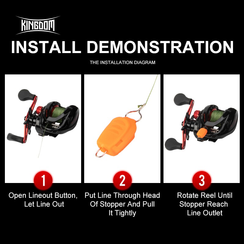 Móc treo Kingdom giữ dây câu cá an toàn chuyên dụng