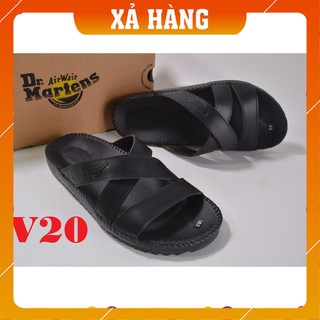 [Hình Thật] Dép Nam Da Bò Quai Ngang Chữ X Siêu Bền V20