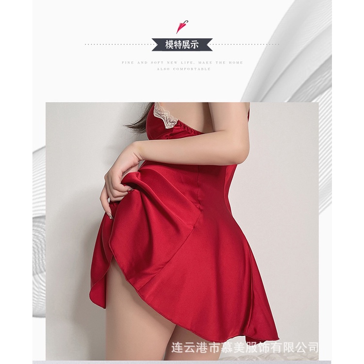 Váy ngủ sexy quyến rũ dáng xòe viền ren gợi cảm đầm ngủ  cao cấp E1235