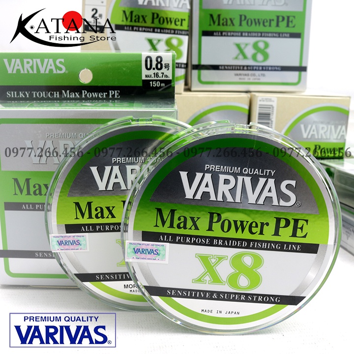 Dây PE Cao Cấp - Varivas Max Power PE X8 - dây câu lure