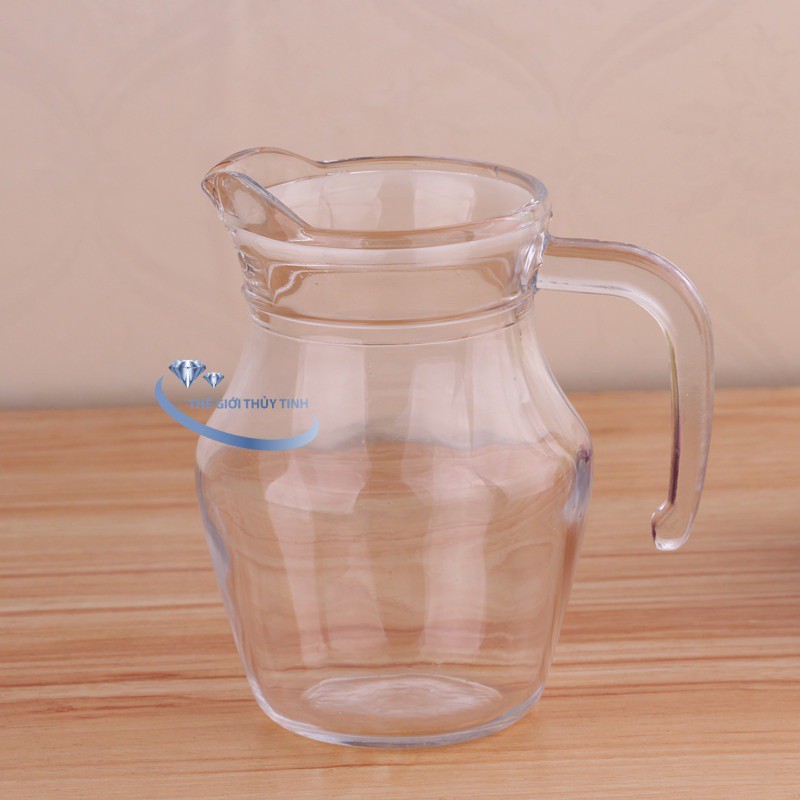 Ly Thủy Tinh Có Quai Miệng Rót Uống Trà Sữa 500 ML