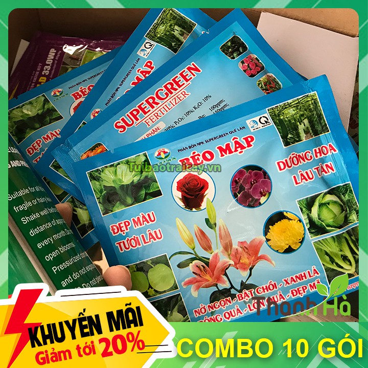 20 gói Phân bón Béo Mập đẹp màu, tươi lâu, dưỡng hoa cho cây - T47.3