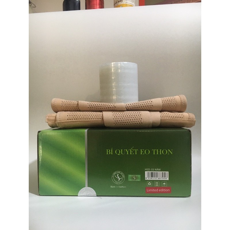 Màng Pe nilon quấn + đai nịt dán chống cuộn nịt bụng quấn nóng thải mỡ sau sinh - ủ tan mỡ Slimming body, kem tan mỡ