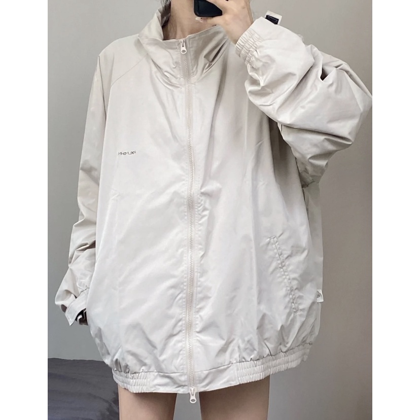 Áo Khoác Dáng Dài Rộng Chống Gió Thời Trang Cho Nữ