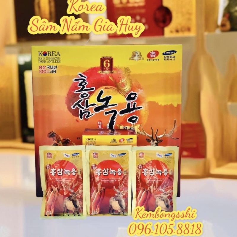 Hàng mới về nước hồng sâm nhung hươu cao cấp hàn quốc korean red ginseng - ảnh sản phẩm 4