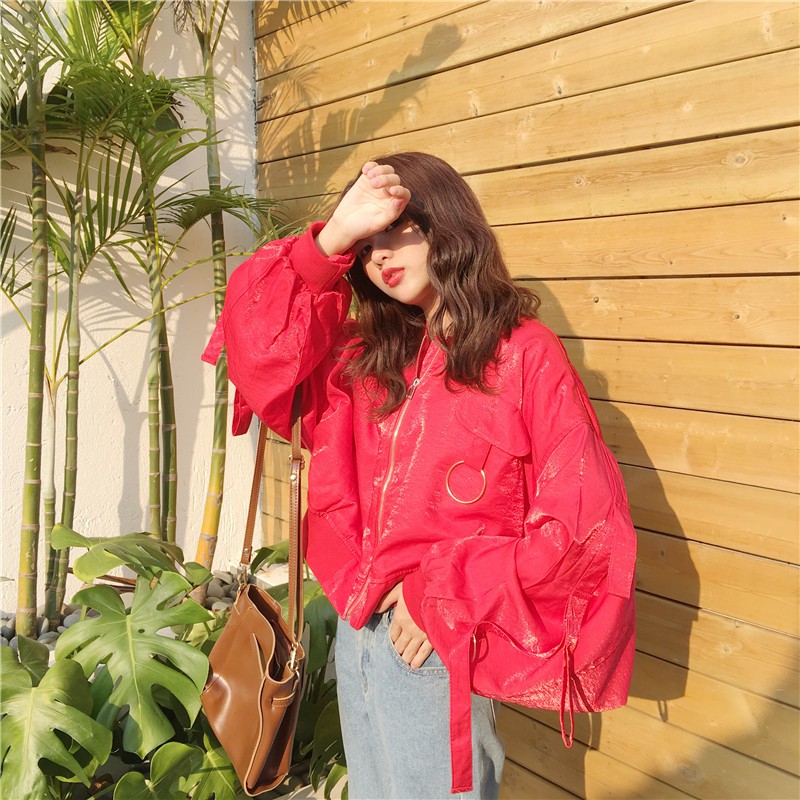 Áo khoác ulzzang thêu hình cò