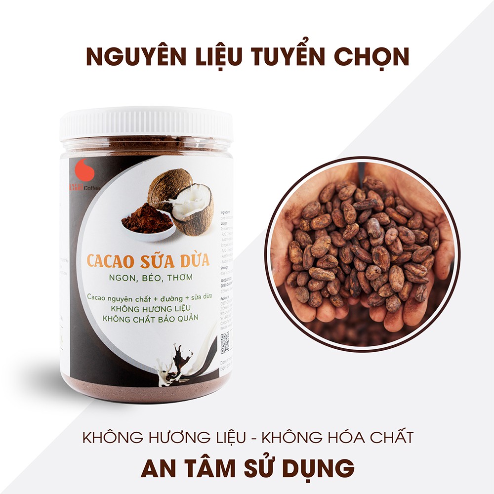 Set Làm quen 5, cà phê Đặc biệt 500g, thượng hạng 100g, cacao sữa dừa 550g, cà phê sữa 50g, matcha sữa 50g Light Coffee