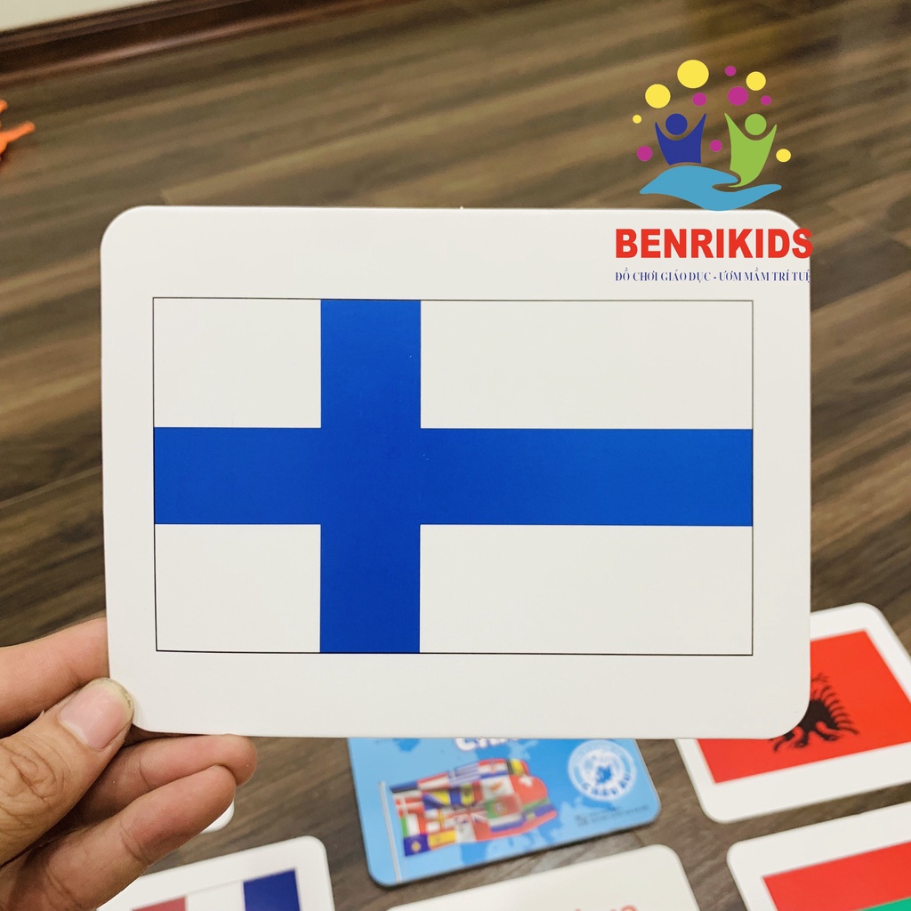 Bộ Thẻ Học Song Ngữ Quốc Kỳ Các Quốc Gia Trên Thế Giới- CHÂU ÂU  Flaschcard Kèm Hình Ảnh Sinh Động