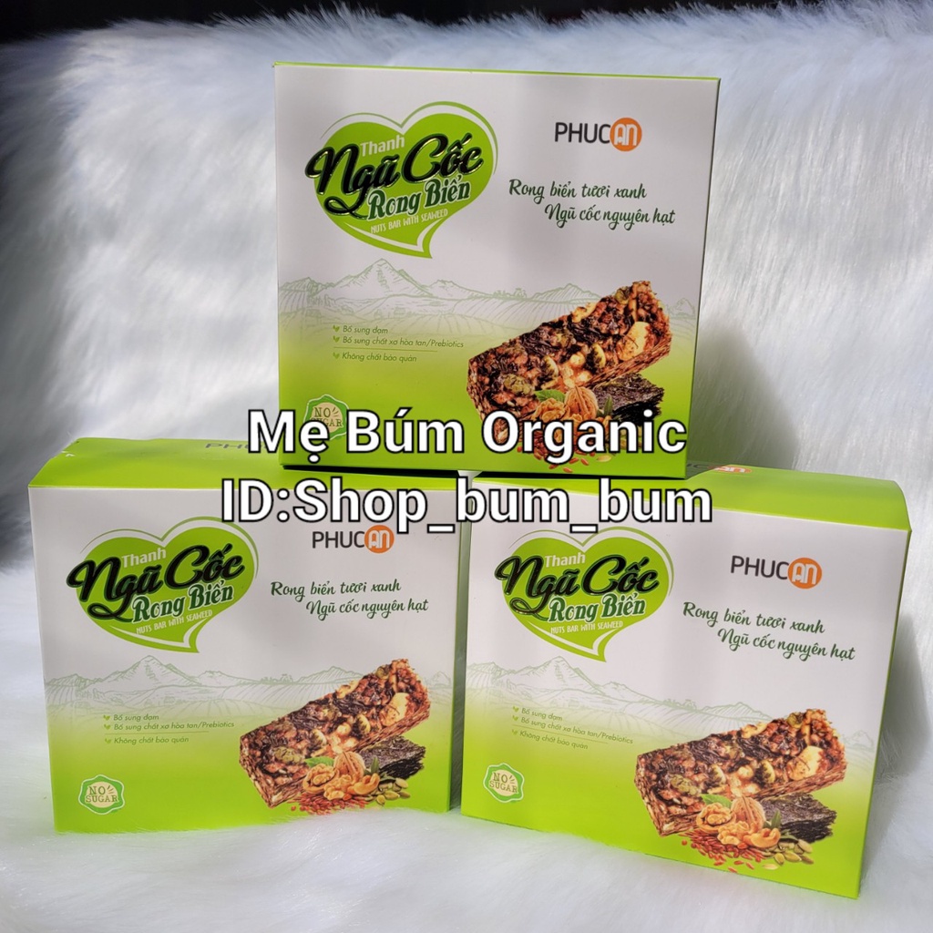[ HCM Giao Hỏa Tốc] Combo 3 hộp -Thanh Cơm Lứt Ngũ Cốc Rong Biển Phúc An- Hộp 110g (5 gói x 22g)