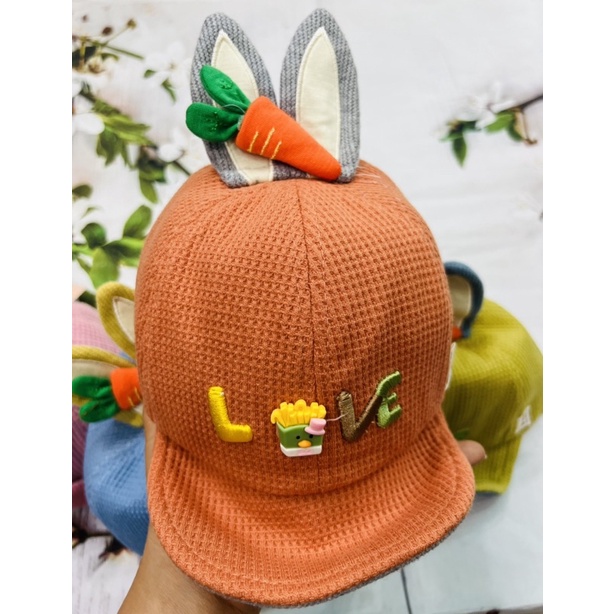 Nón lưỡi trai thỏ cho bé 1-2 tuổi