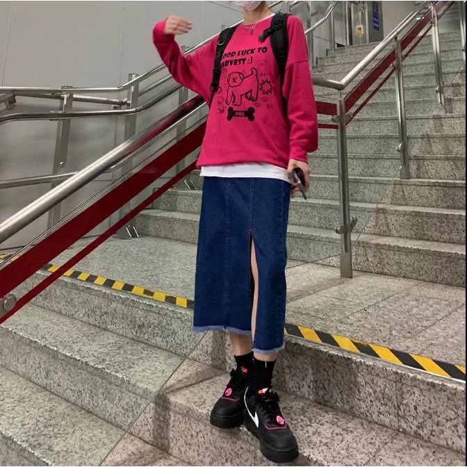 NRVP Áo Thun Nữ Dài Tay Cổ Tròn Thời Trang Hàn