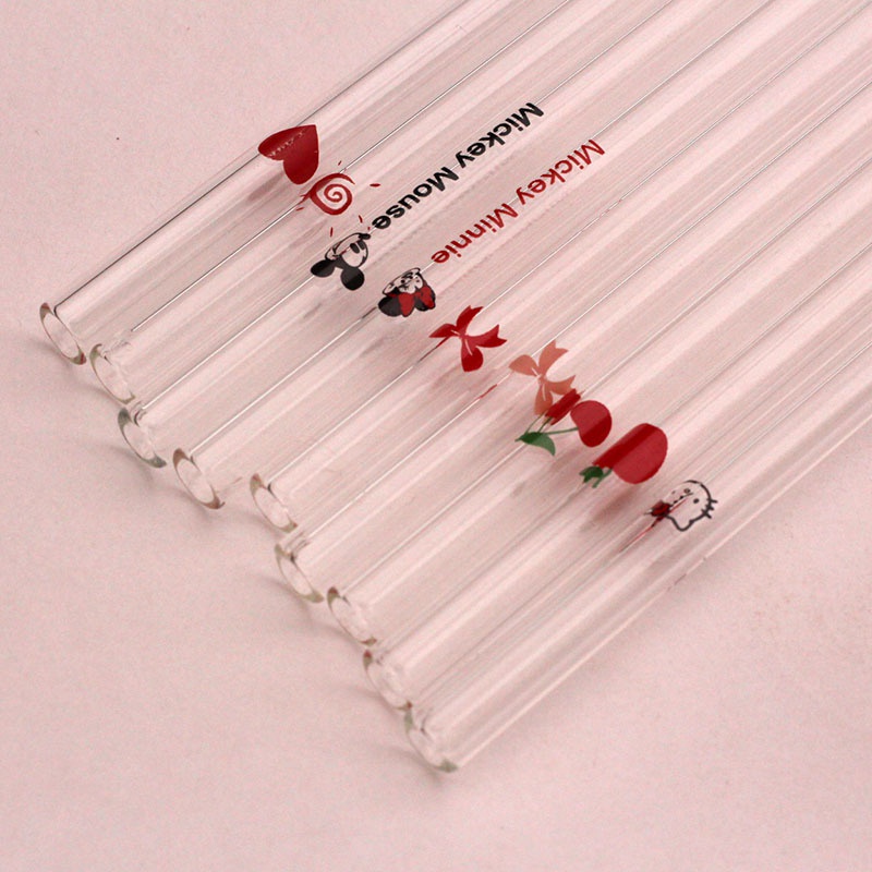 Ống hút cong kiểu hoạt hình dễ thương cho bé