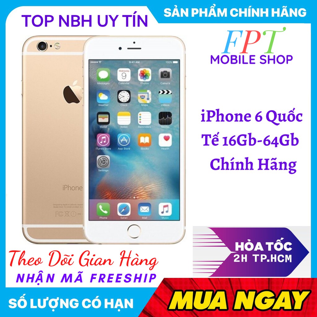 Điện Thoại Apple iPhone 6 64Gb Bản Quốc Tế Mới Zin Đủ Màu Hàng hãng | BigBuy360 - bigbuy360.vn