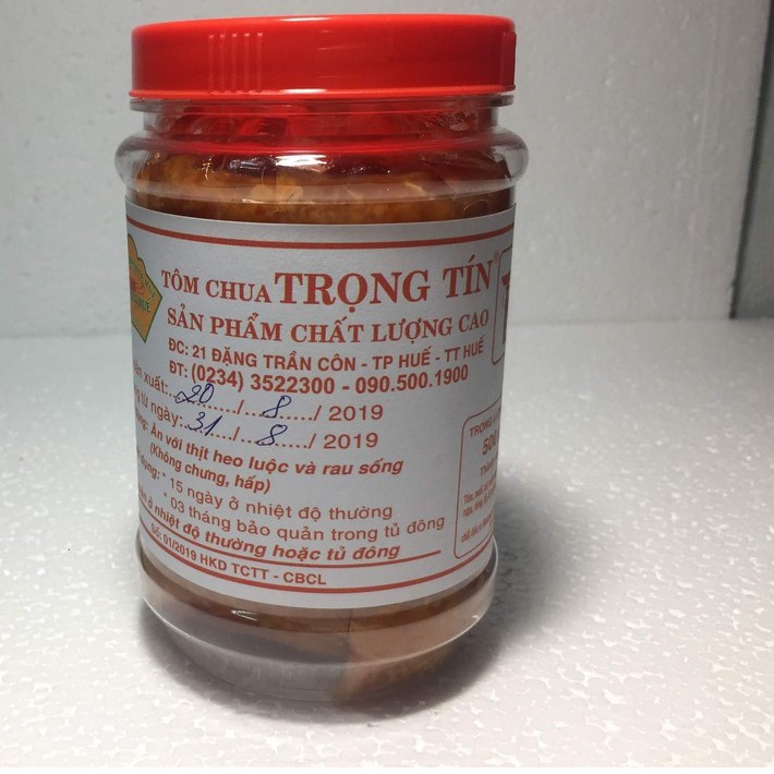 Tôm chua Huế loại đặc biệt 500gr - Trọng Tín