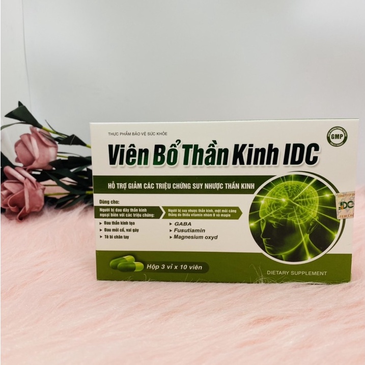 Viên bổ thần kinh IDC hộp 30 viên giúp giảm các triệu chứng suy nhược thần kinh