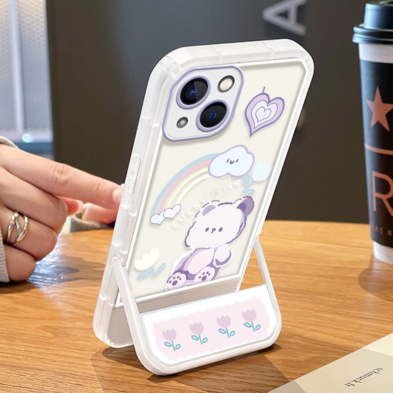 Ốp Điện Thoại Silicon Mềm Trong Suốt Họa Tiết Gấu Cho IPhone 13 Pro MAX 11 12 Pro 6 6s XS MAX XR 7 8 Plus SE 2020