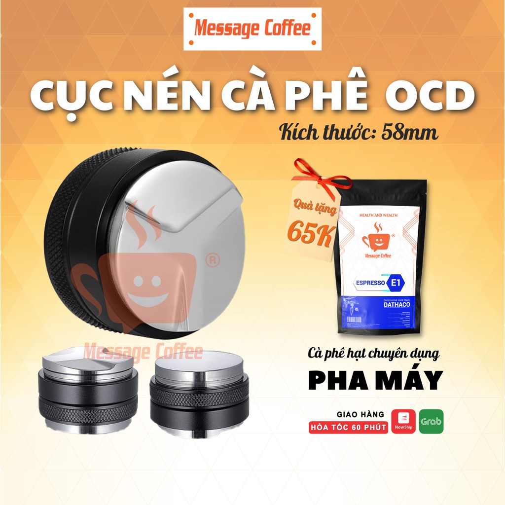 Cục dàn nén thông minh 58mm, OCD 2 đầu trong 1, Temper thông minh 2 chức năng cho pha cà phê máy- từ Message coffee