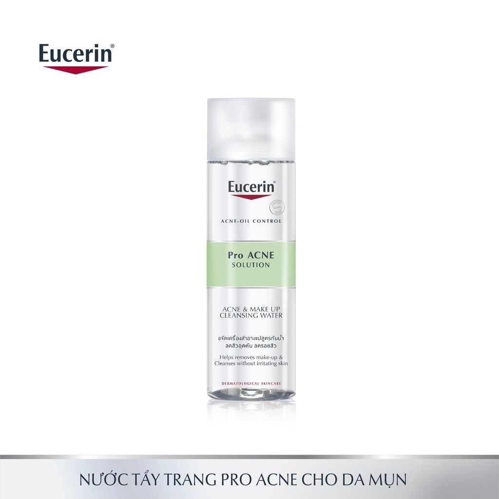 Nước Tẩy Trang Eucerin Pro ACNE Solution Acne & Make-up Cleansing Water Dành Cho Da Mụn 200ml