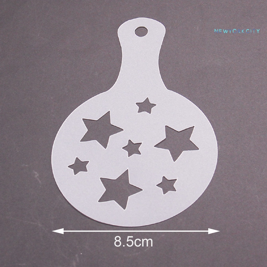 Set 8 Khuôn Tạo Hình Trang Trí Cà Phê Phong Cách Giáng Sinh