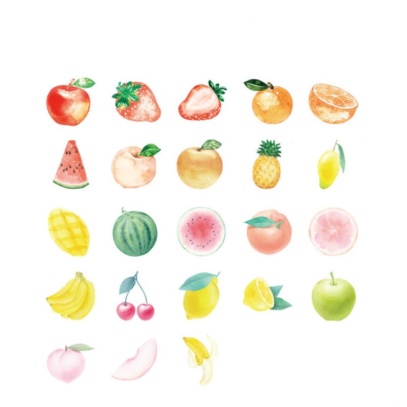 Sticker Dán Trang Trí Hình Trái Cây Xinh Xắn Dễ Thương