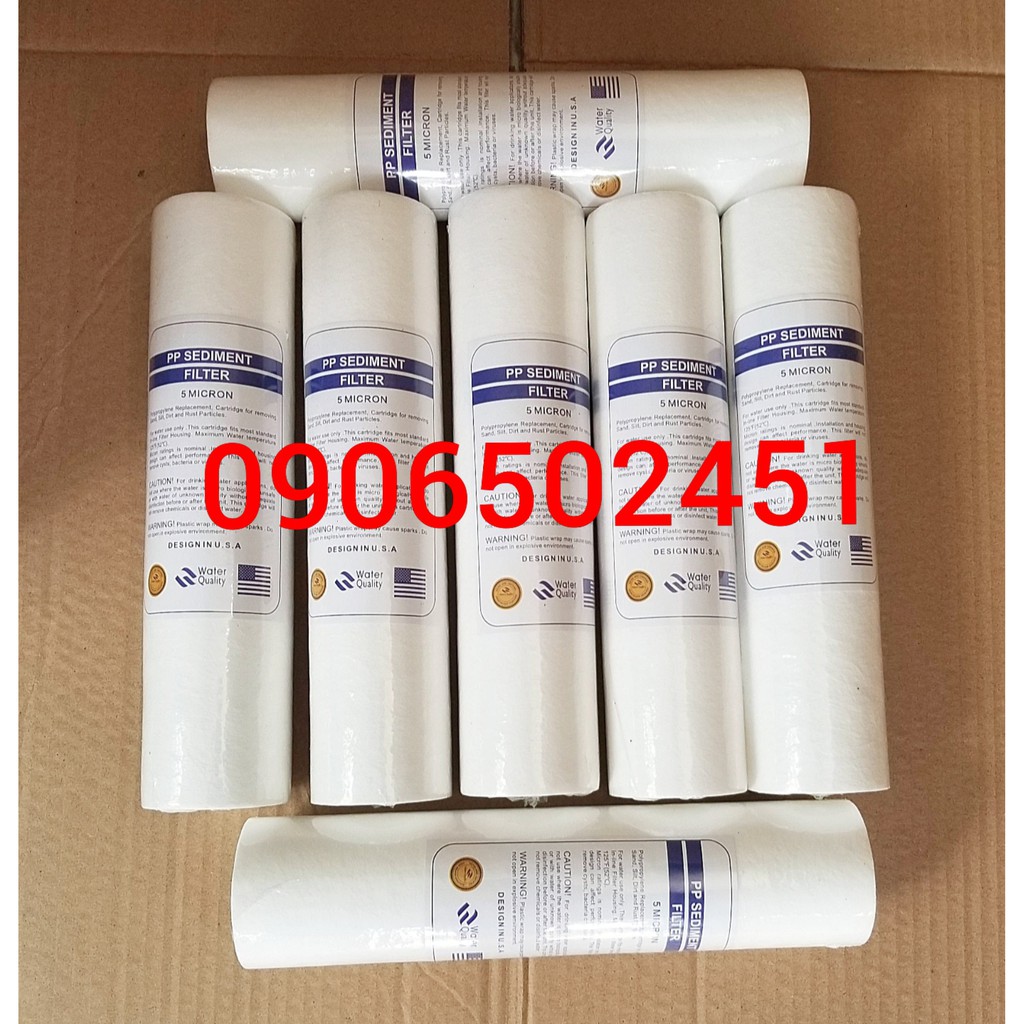Combo lõi lọc nước số 1 PPF 10inch chuẩn dùng cho máy ro và bộ lọc sinh hoạt